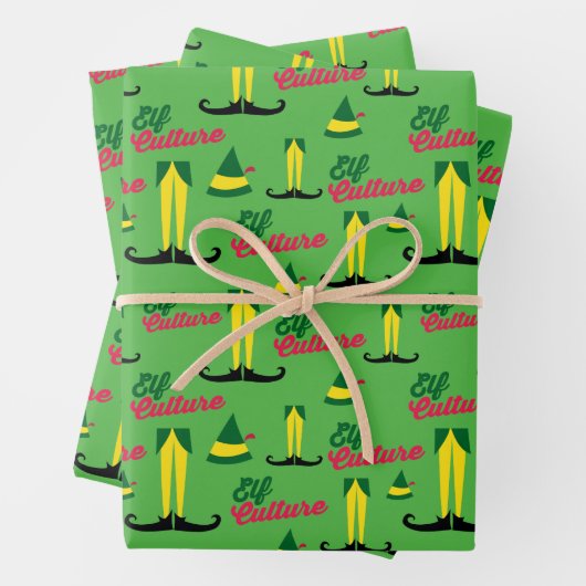 Buddy the Elf | Elf Culture Pattern Inpakpapier Vel (In situ)