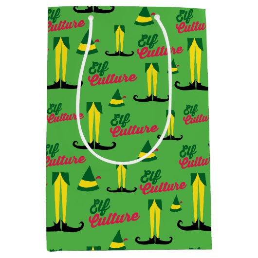 Buddy the Elf | Elf Culture Pattern Medium Cadeauzakje (Voorkant)