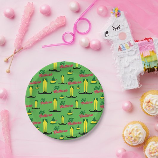 Buddy the Elf | Elf Culture Pattern Papieren Bordje (Feest)