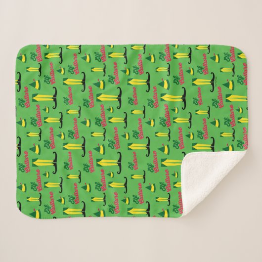 Buddy the Elf | Elf Culture Pattern Sherpa Deken (Voorkant (horizontaal))