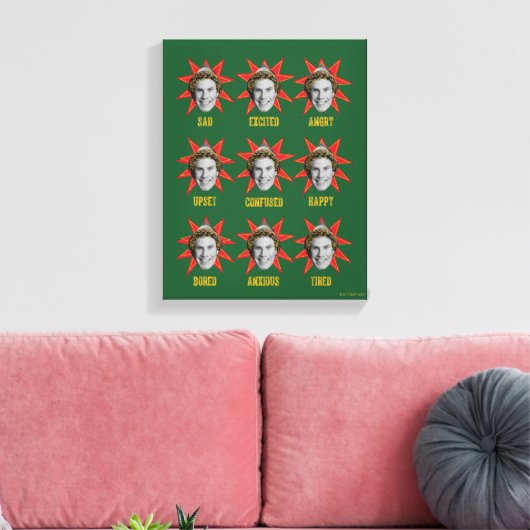 Buddy the Elf | Emoties Canvas Afdruk (Insitu (Woonkamer))