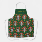 Buddy the Elf Emoties Pattern Schort (Voorkant)
