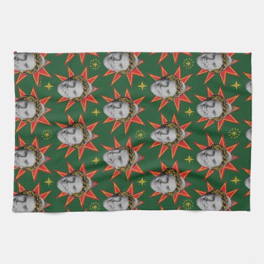 Buddy the Elf Emoties Pattern Theedoek (Horizontaal)