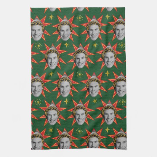 Buddy the Elf Emoties Pattern Theedoek (Verticaal)