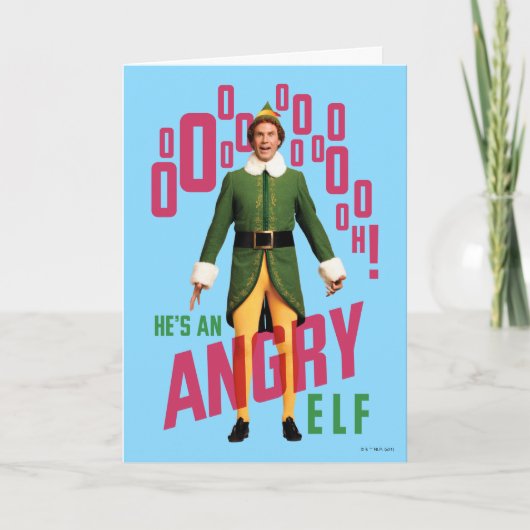 Buddy the Elf | He's an Angry Elf Kaart (Voorkant)
