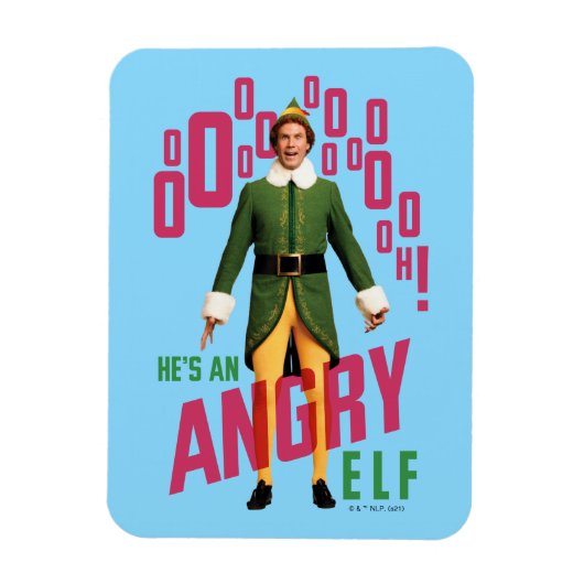 Buddy the Elf | He's an Angry Elf Magneet (Verticaal)