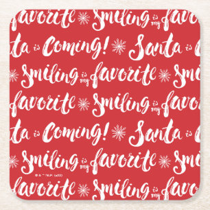 Buddy the Elf   Het glimlachen is mijn favoriete p Vierkante Kartonnen Onderzetter