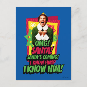 Buddy the Elf   OMG! Kerstman. Briefkaart