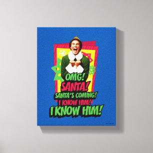 Buddy the Elf OMG! Kerstman. Canvas Afdruk