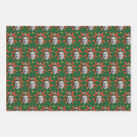 Buddy the Elf | Starburst Pattern Inpakpapier Vel (Voorkant 2)