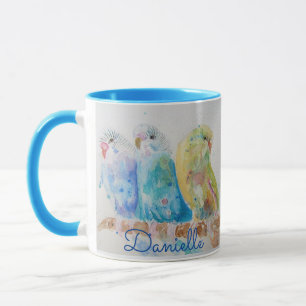 Buddy Trois Branche assise Aquarelle Mug Bleu