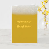 BuddywiserDraft Beer Kaart (Gele Bloem)