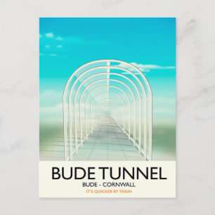 Bude Tunnel, Cornwall Parodie Reisposter Briefkaart