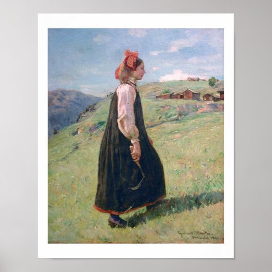 Budeia Norway Folk Costume Poster (Voorkant)