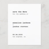 Budge eenvoudige typografie bruiloft met de datum flyer (Voorkant)