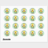Budgerigar / Pastel rainbow green female Ronde Sticker (Vel)