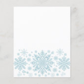 BUDGET 19e verjaardag Blue Snowflake Uitnodiging (Achterkant)