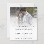 Budget 1er Noël M. Mme Photo Carte de vacances (Devant)