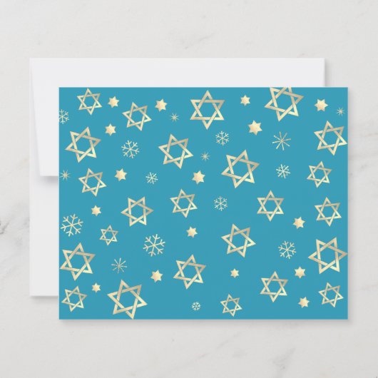 Budget 1ère carte de Hanukkah avec étoile de David (Dos)