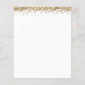 Budget 2023 Afstudeerder Foto Gold Glitter Uitnodi (Achterkant)