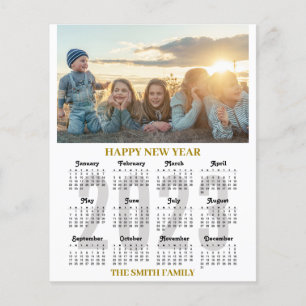 Budget 2023 Agenda Modern Gold Script-fotokaart Flyer