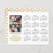 Budget 2023 Moderne Gold Script Photo Calendar Kaa (Voorkant / Achterkant)