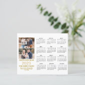 Budget 2023 Moderne Gold Script Photo Calendar Kaa (Staand voorkant)