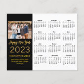 Budget 2023 Moderne Gold Script Photo Calendar Kaa (Voorkant)