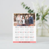 Budget 2023 Rose Gold Calendrier Carte photo moder (Debout devant)