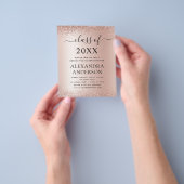 Budget 2023 Verjaardagsfeestje Glitter Roze Flyer (Hand)