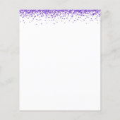 Budget 2024 Afstudeerder Foto Paarse Glitter Invit (Achterkant)