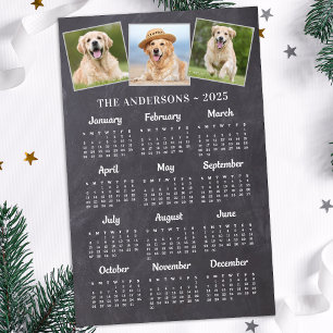 Budget 2026 Rustieke Krijtbord Fotokalender Kaart