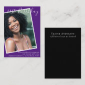 BUDGET 21e anniversaire Invitation PHOTO Keepsaké (Devant / Derrière)