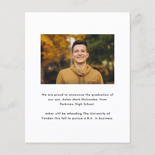 Budget 2 Aankondiging van het Foto Afstuderen (Achterkant)