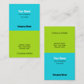 Budget 2 dans 1 carte de visite vert-bleu (Devant / Derrière)