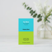 Budget 2 dans 1 carte de visite vert-bleu (Debout devant)