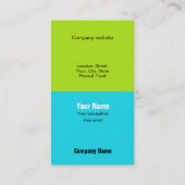 Budget 2 dans 1 carte de visite vert-bleu (Dos)