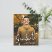 Budget 2 Foto Afstudeer Uitnodiging (Staand voorkant)