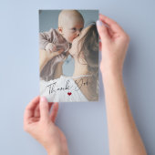 Budget 2 foto baby eenvoudig script dank u flyer (Hand)