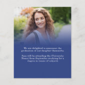 Budget 2 foto Blauw Goud 2025 Afstuderen Aankondig (Achterkant)