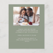 Budget 2-Foto Boho Arch Sage Green Save the Date (Achterkant)