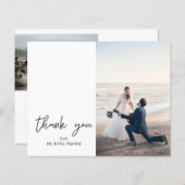 Budget 2 Foto Modern Calligrafie Dank u (Voorkant / Achterkant)