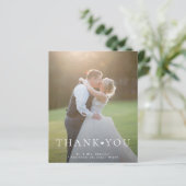 Budget 2 foto moderne typografie bruiloft dank u (Staand voorkant)