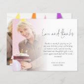 Budget 2 Foto Overlay Verjaardagsfeestje Bedankt (Voorkant / Achterkant)