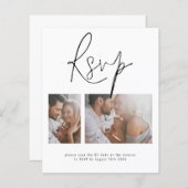 Budget 2 Foto QR Code Online Weddenschap RSVP Enc (Voorkant / Achterkant)