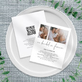Budget 2 Foto QR Code Romantic Wedding Invite