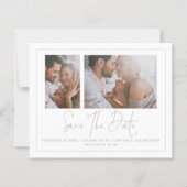 Budget 2 Foto van Champagne Gold Wedding Save Date (Voorkant)