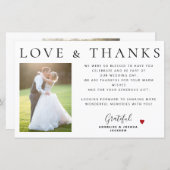 Budget 2 foto's liefde en bedankt bruiloft bedankt (Voorkant / Achterkant)