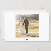 Budget 2 foto's simpele moderne bruiloft bedankt (Achterkant)