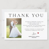 Budget 2 foto's simpele moderne bruiloft bedankt (Voorkant)